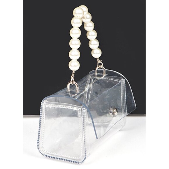 BNWT Brand New Transparent Pearl Handle Stadium Bag Cleared Bag - Picture 3 of 6